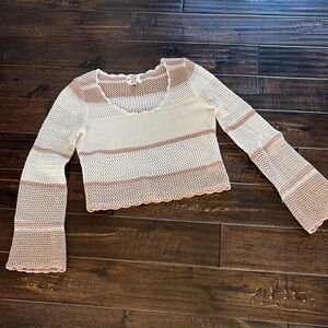Hippie Rose Multicolor Crochet Knit Top